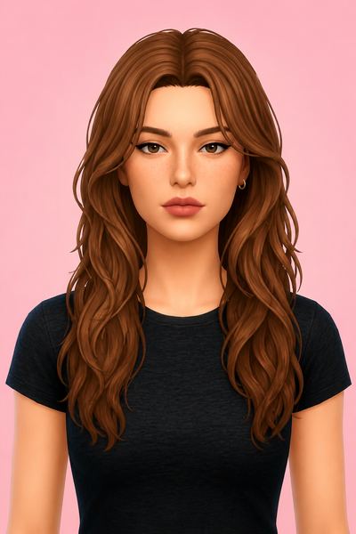 Lyla Hair custom content (CC) for Sims 4 by clumsyalien