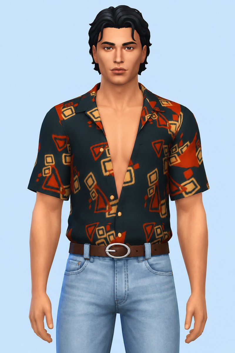 Fleur Shirt custom content (CC) for Sims 4 by clumsyalien
