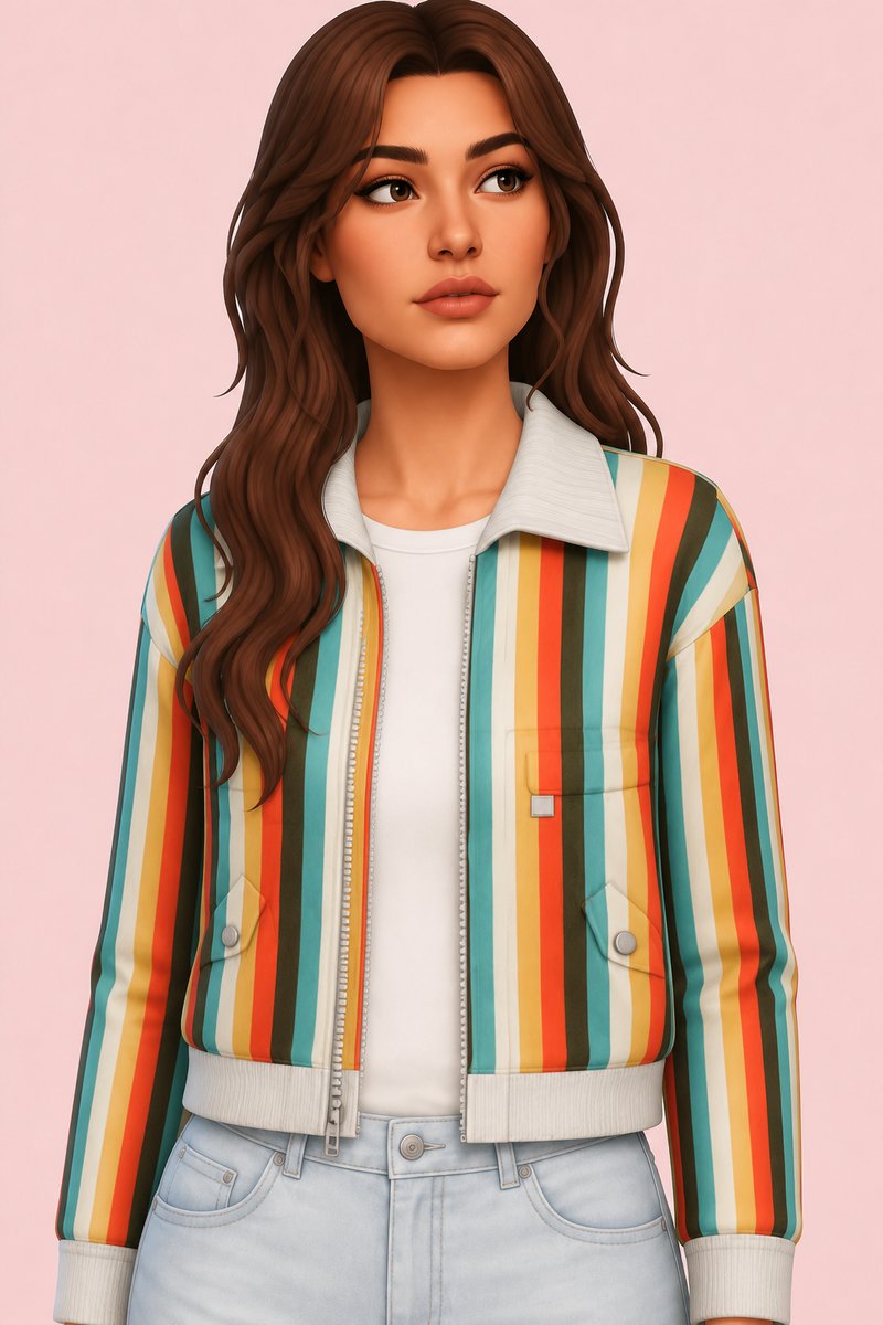 Ivy Jacket custom content (CC) for Sims 4 by clumsyalien