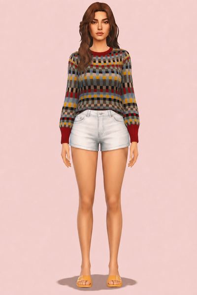 Brooke Sweater custom content (CC) for Sims 4 by clumsyalien