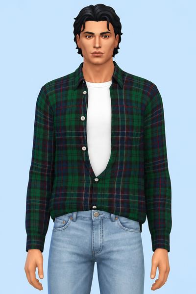 Casper Shirt custom content (CC) for Sims 4 by clumsyalien