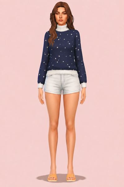 Rory Sweater custom content (CC) for Sims 4 by clumsyalien