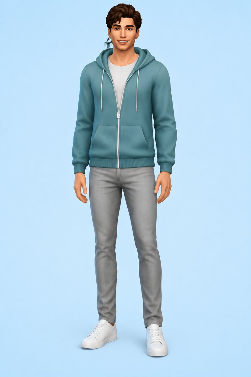 Shane Hoodie custom content (CC) for Sims 4 by clumsyalien