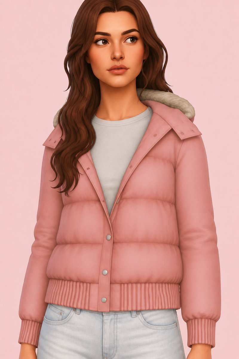 Dakota Jacket custom content (CC) for Sims 4 by clumsyalien