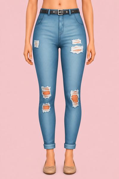 Nora Jeans custom content (CC) for Sims 4 by clumsyalien