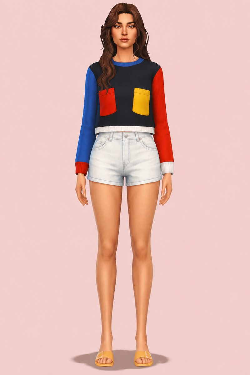 Jessie Sweater custom content (CC) for Sims 4 by clumsyalien