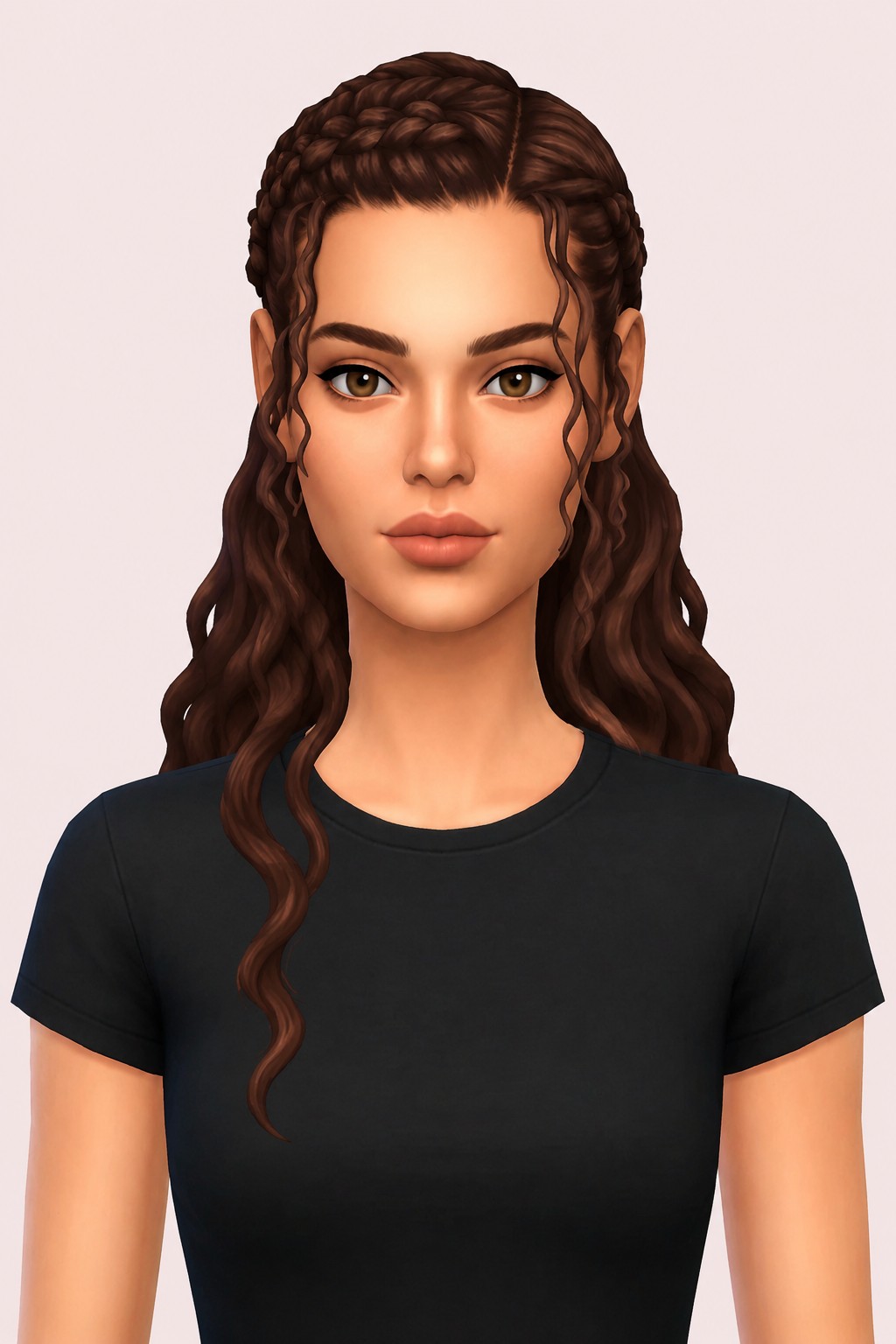 Larissa Hairstyle: custom content (CC) for Sims 4 by oakiyo