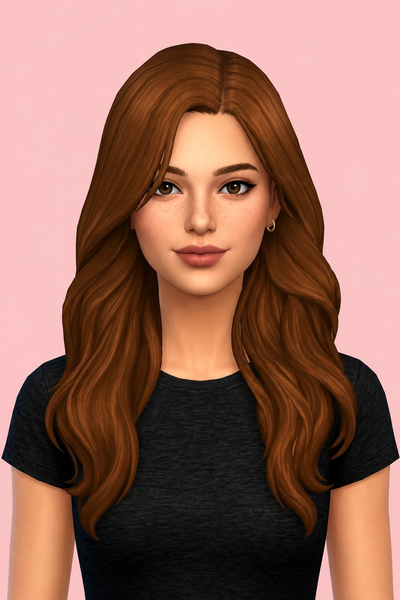 Tianna Hairstyle: custom content (CC) for Sims 4 by oakiyo
