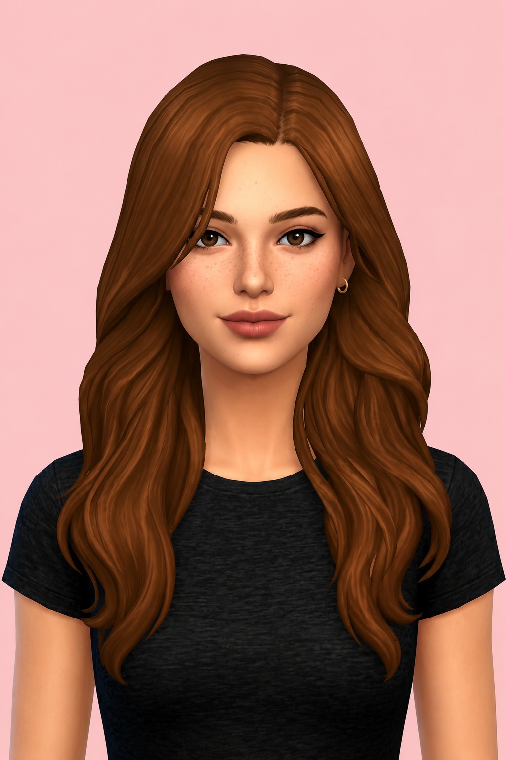 Tianna Hairstyle: custom content (CC) for Sims 4 by oakiyo
