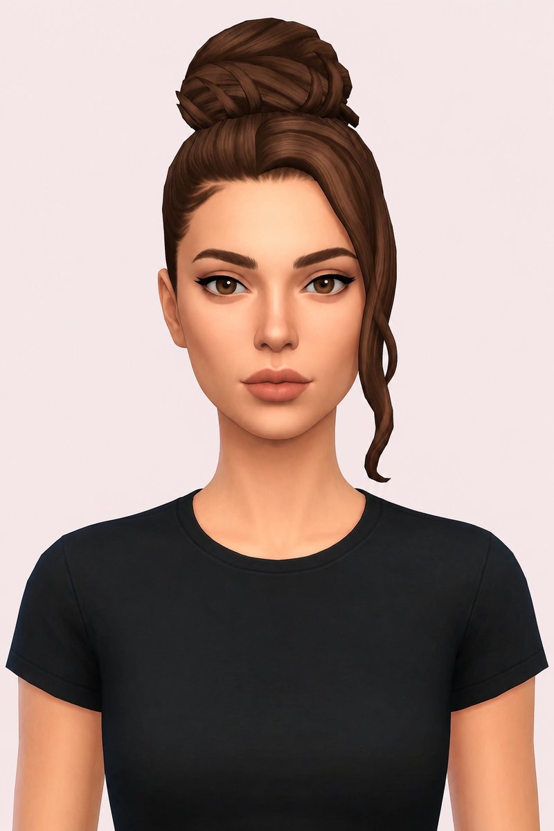Melissa Hairstyle: custom content (CC) for Sims 4 by oakiyo