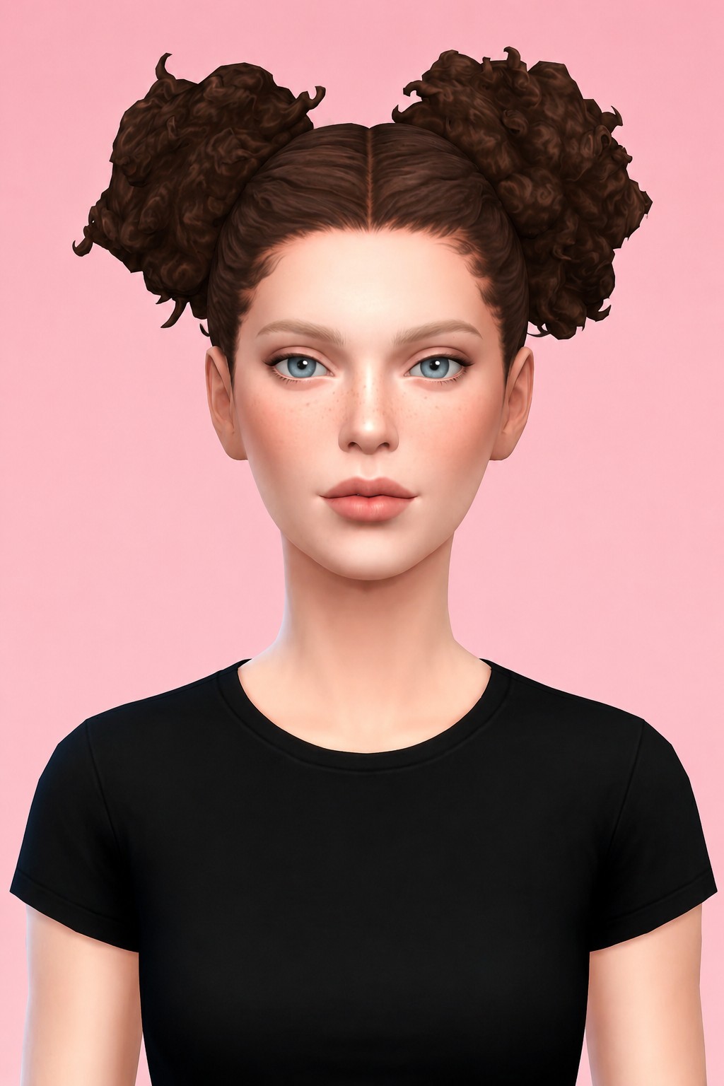 Meena Hairstyle: custom content (CC) for Sims 4 by oakiyo