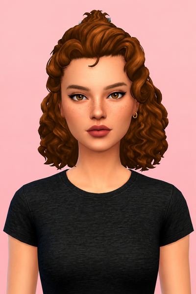 Christina Hairstyle: custom content (CC) for Sims 4 by oakiyo