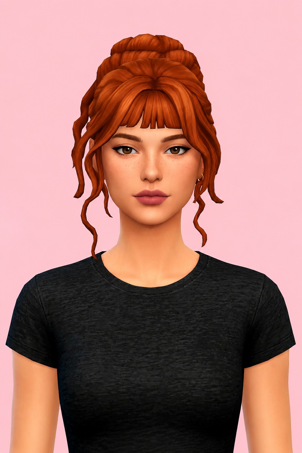 Bebe Hairstyle: custom content (CC) for Sims 4 by oakiyo