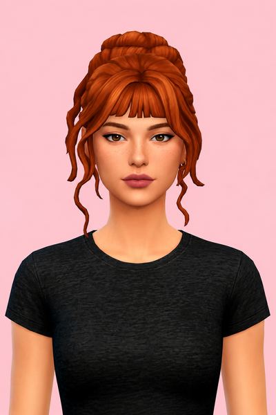Bebe Hairstyle: custom content (CC) for Sims 4 by oakiyo