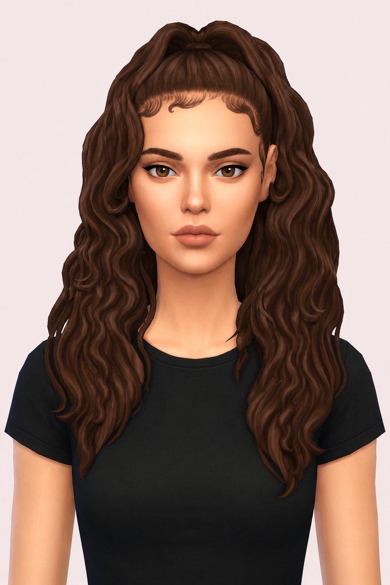 Bia Hairstyle: custom content (CC) for Sims 4 by oakiyo