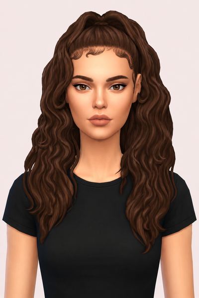 Bia Hairstyle: custom content (CC) for Sims 4 by oakiyo