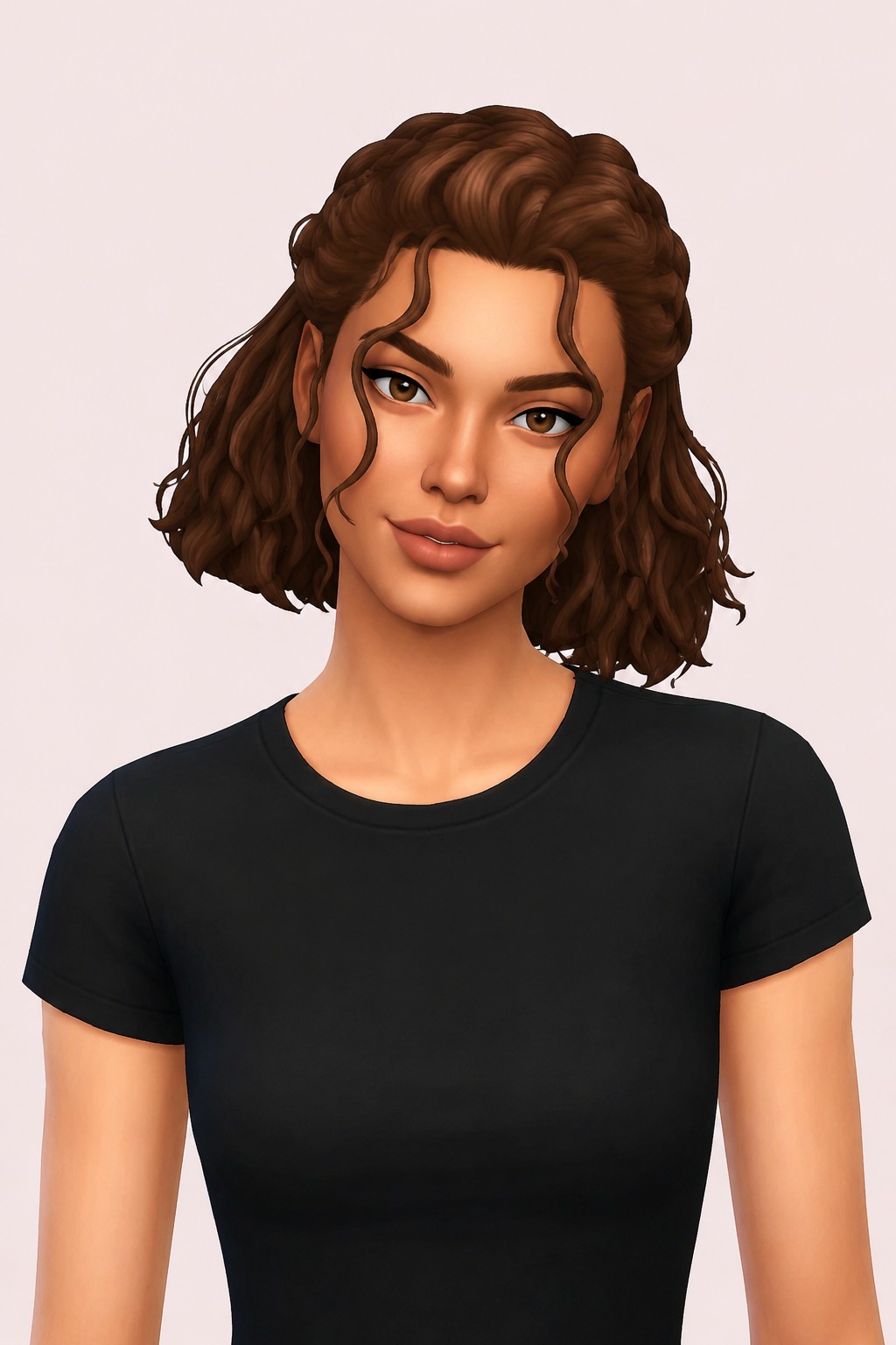 Lenia Hair custom content (CC) for Sims 4 by oakiyo