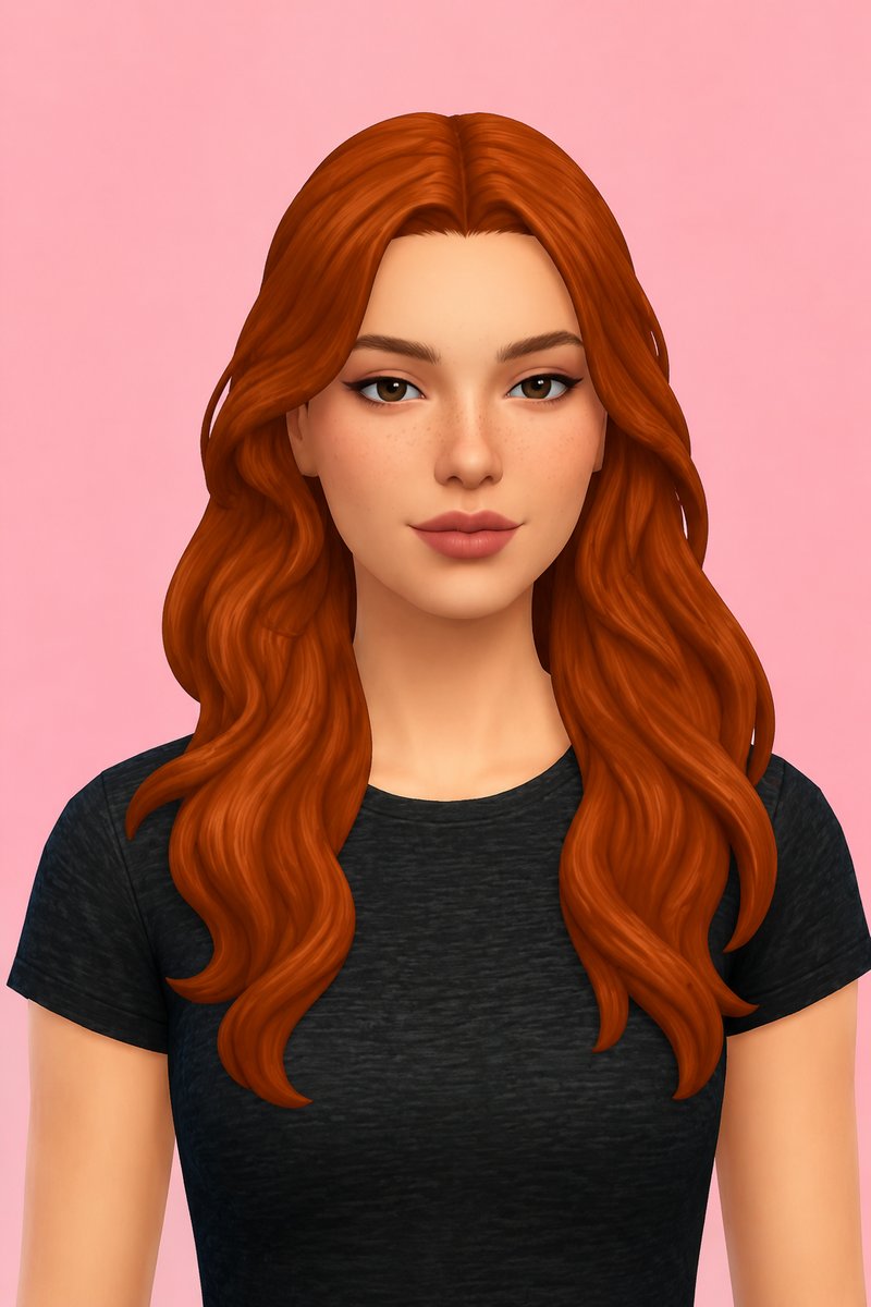 Emmie Hair custom content (CC) for Sims 4 by oakiyo