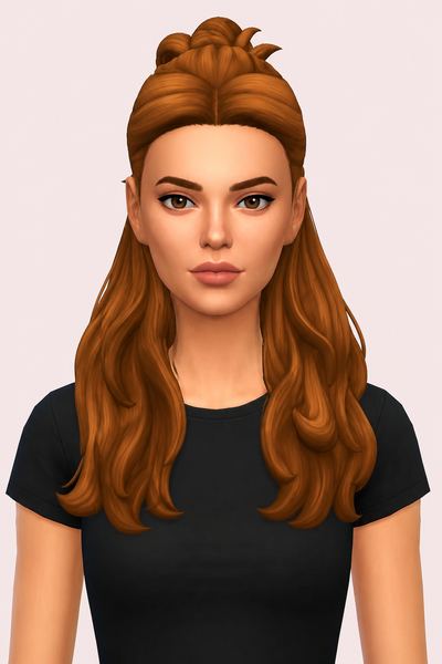 Milly Hair custom content (CC) for Sims 4 by oakiyo