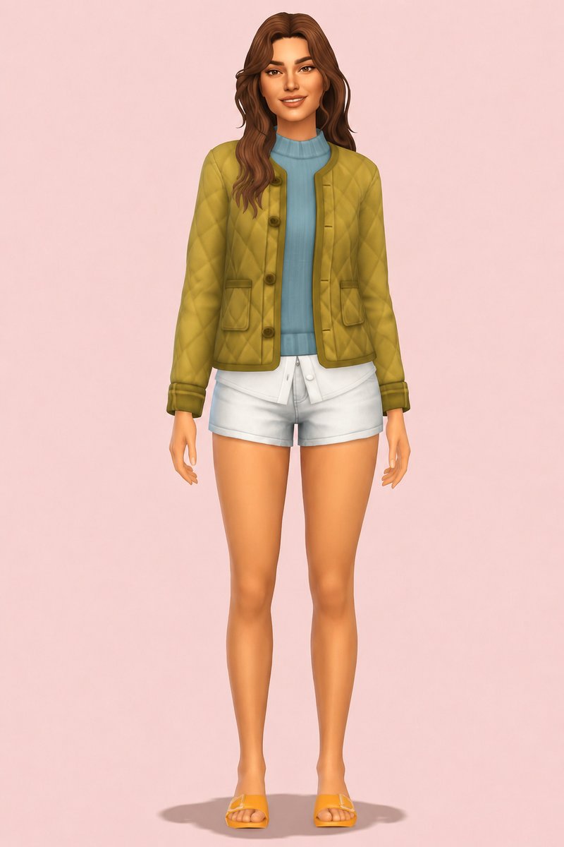 Elsie Coat custom content (CC) for Sims 4 by oakiyo