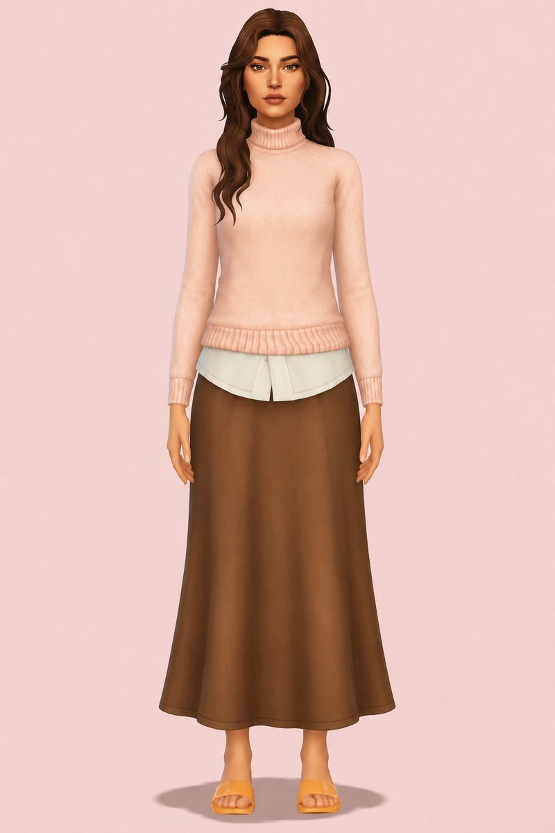 Eveline Dress custom content (CC) for Sims 4 by oakiyo