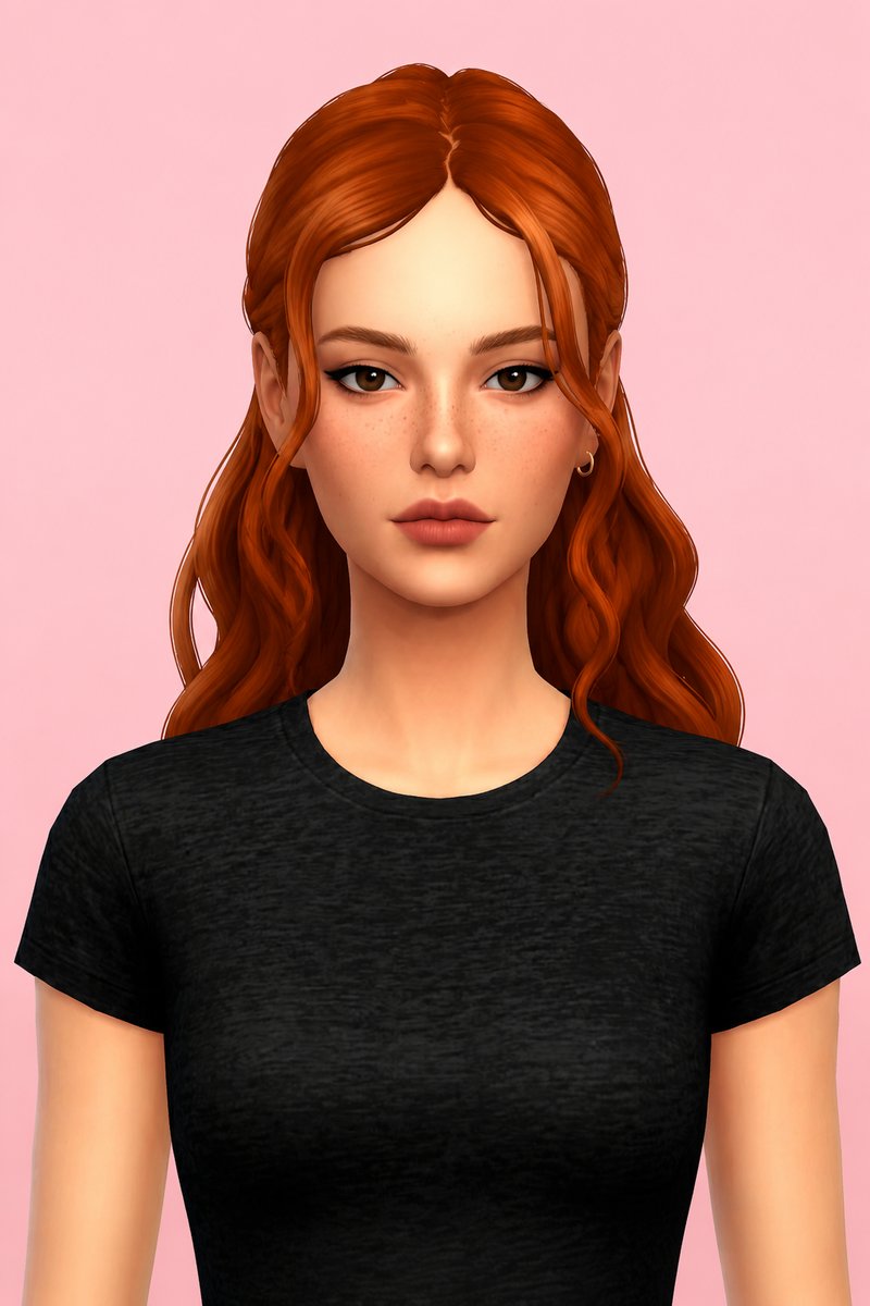Adele Hair custom content (CC) for Sims 4 by oakiyo