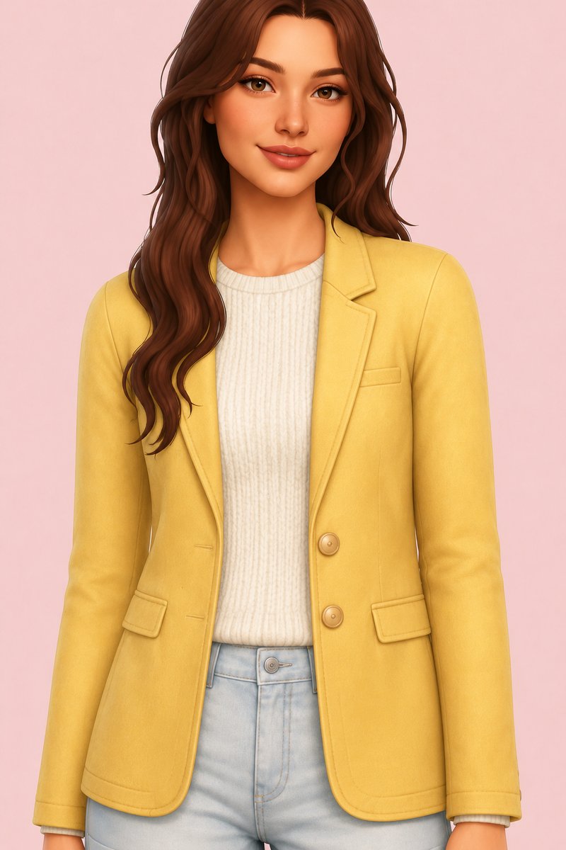 Carmine Blazer custom content (CC) for Sims 4 by oakiyo