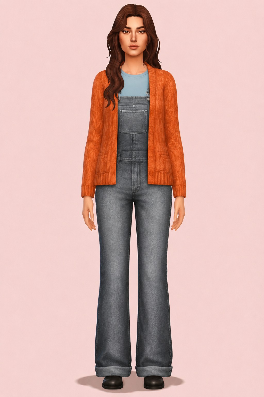 Joni Overalls custom content (CC) for Sims 4 by oakiyo