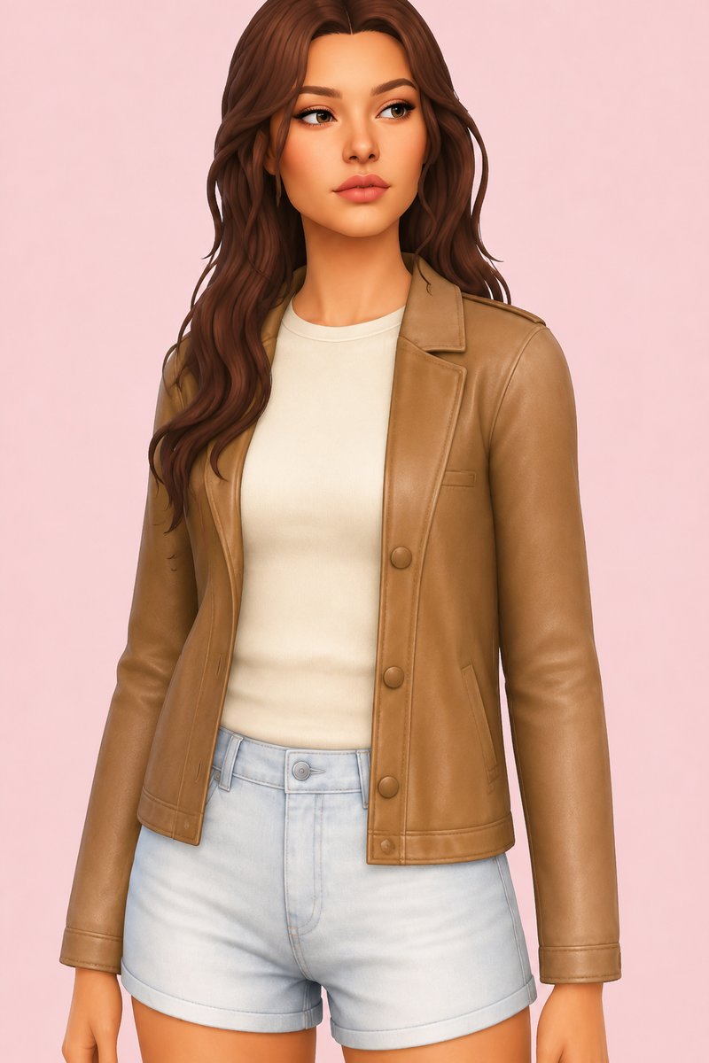 Rolo Jacket custom content (CC) for Sims 4 by oakiyo
