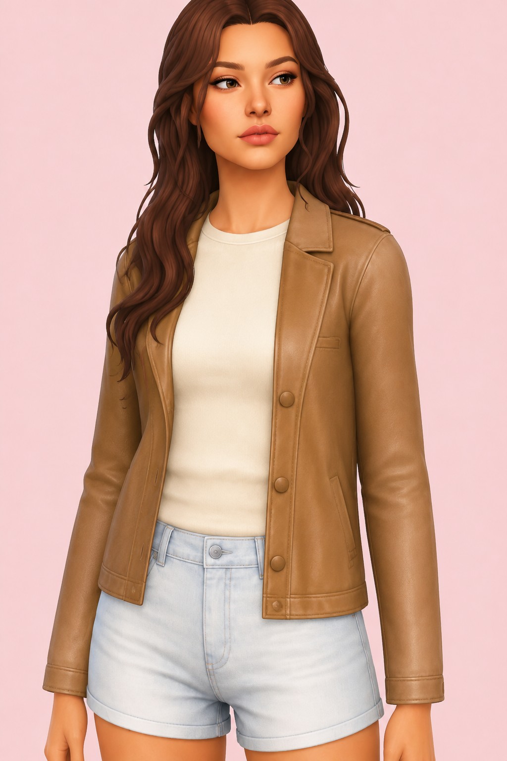 Rolo Jacket custom content (CC) for Sims 4 by oakiyo