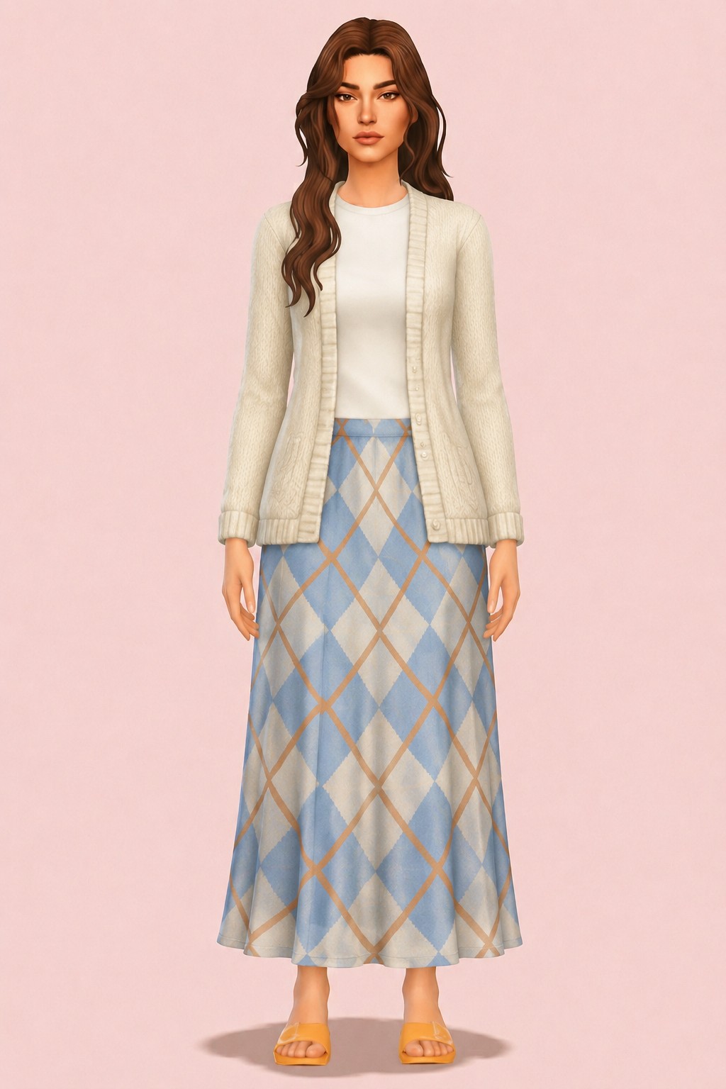 Yasmine Dress custom content (CC) for Sims 4 by oakiyo