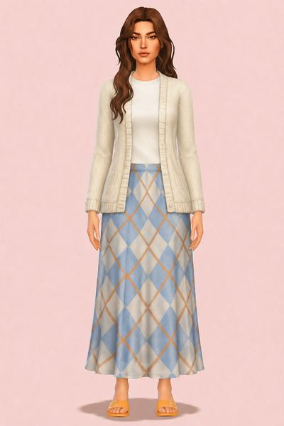Yasmine Dress custom content (CC) for Sims 4 by oakiyo