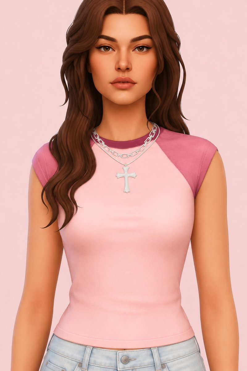 Addison Top custom content (CC) for Sims 4 by oakiyo