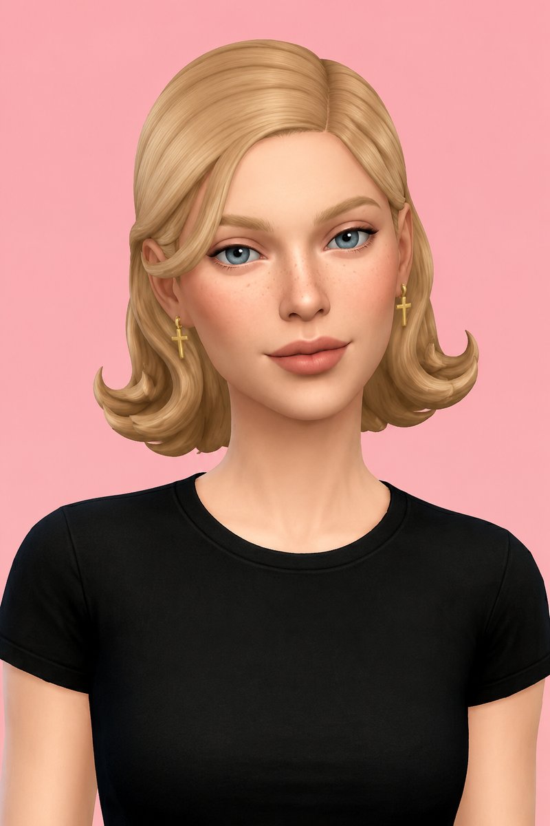 Alice Hair custom content (CC) for Sims 4 by oakiyo