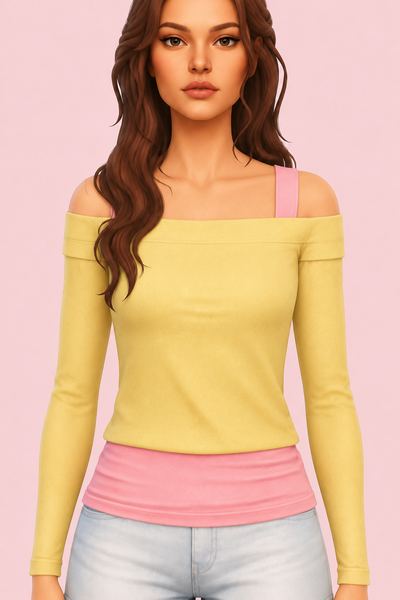 Ella Top custom content (CC) for Sims 4 by oakiyo