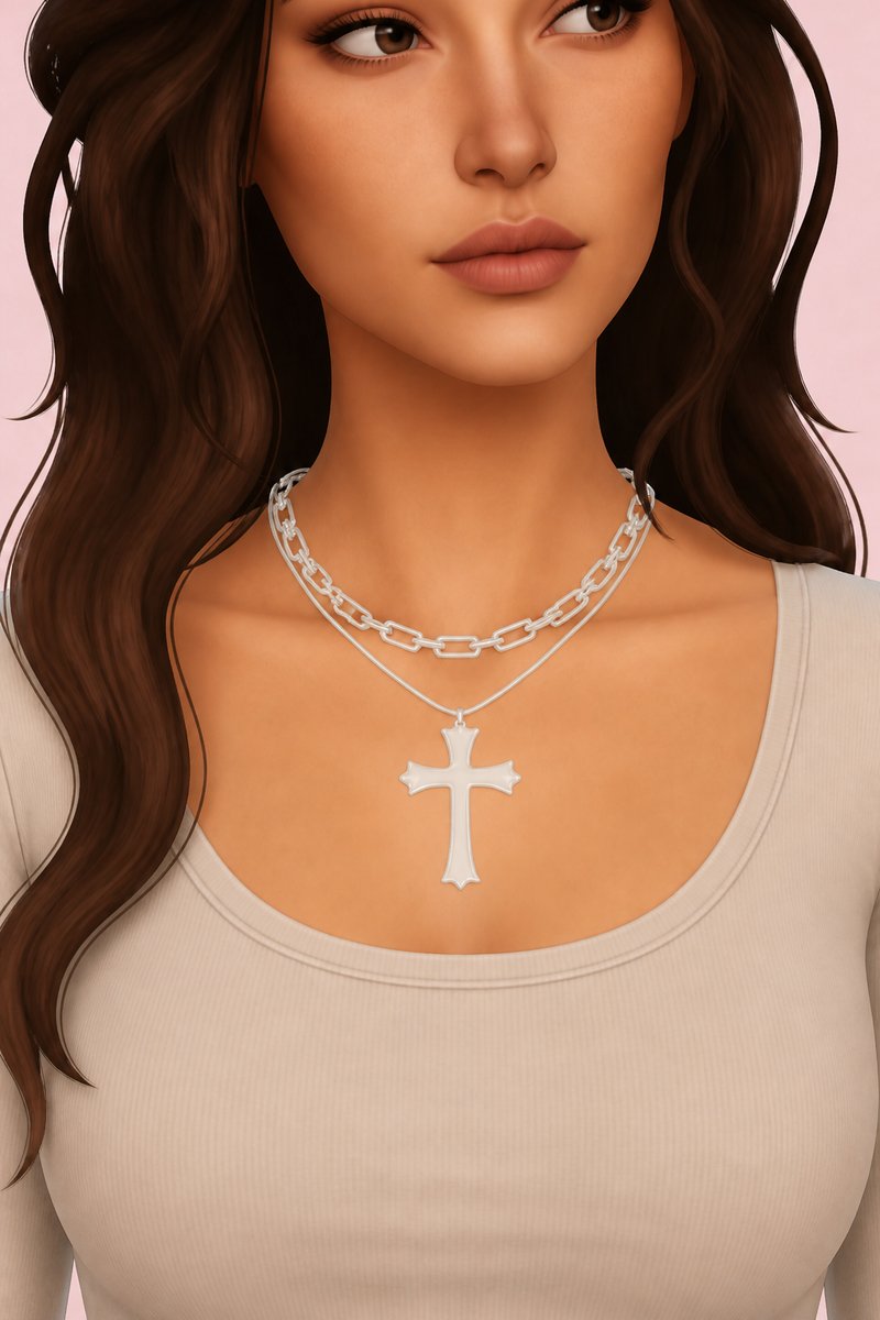 Francesca Necklace custom content (CC) for Sims 4 by oakiyo