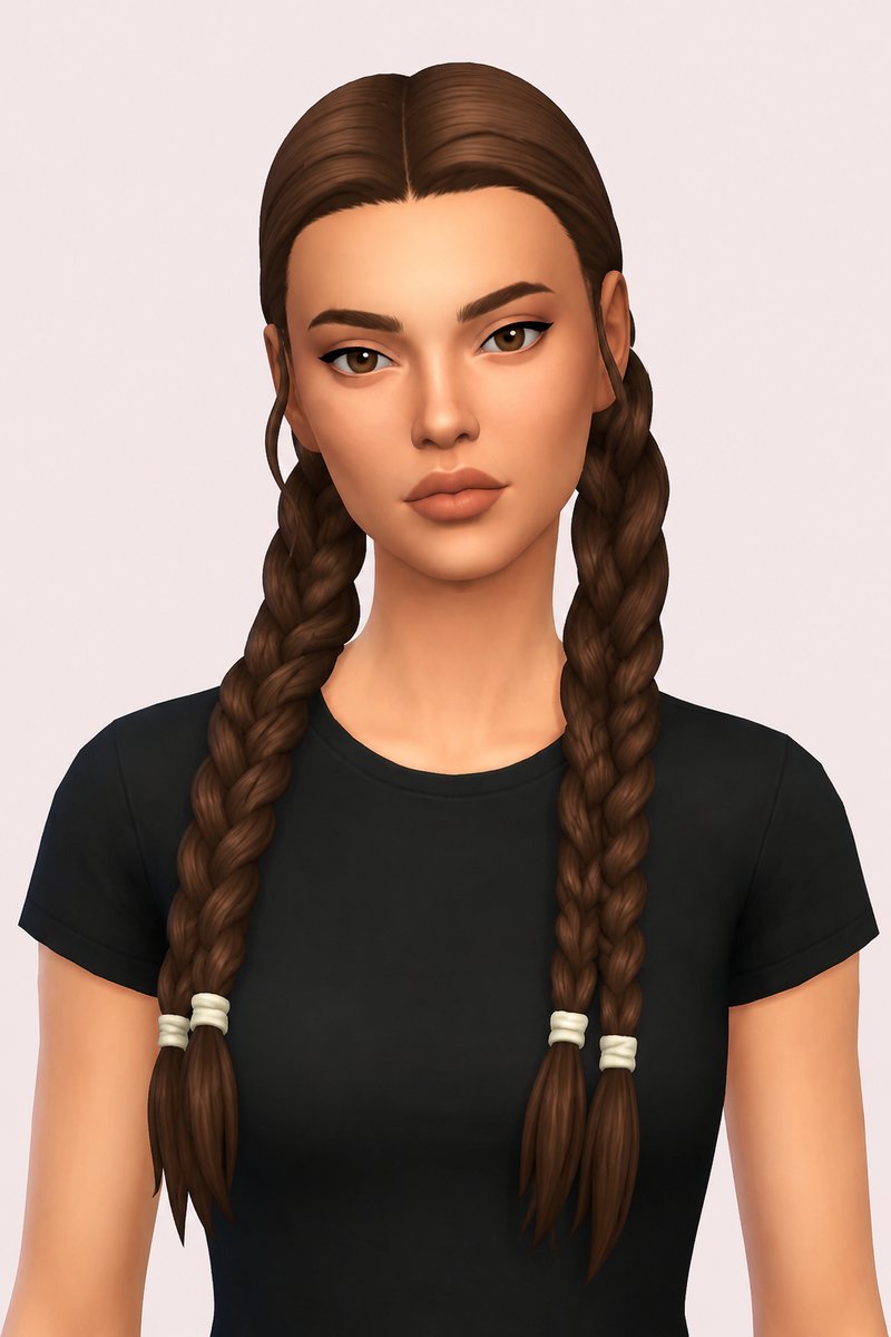 Phoebe Hair custom content (CC) for Sims 4 by oakiyo