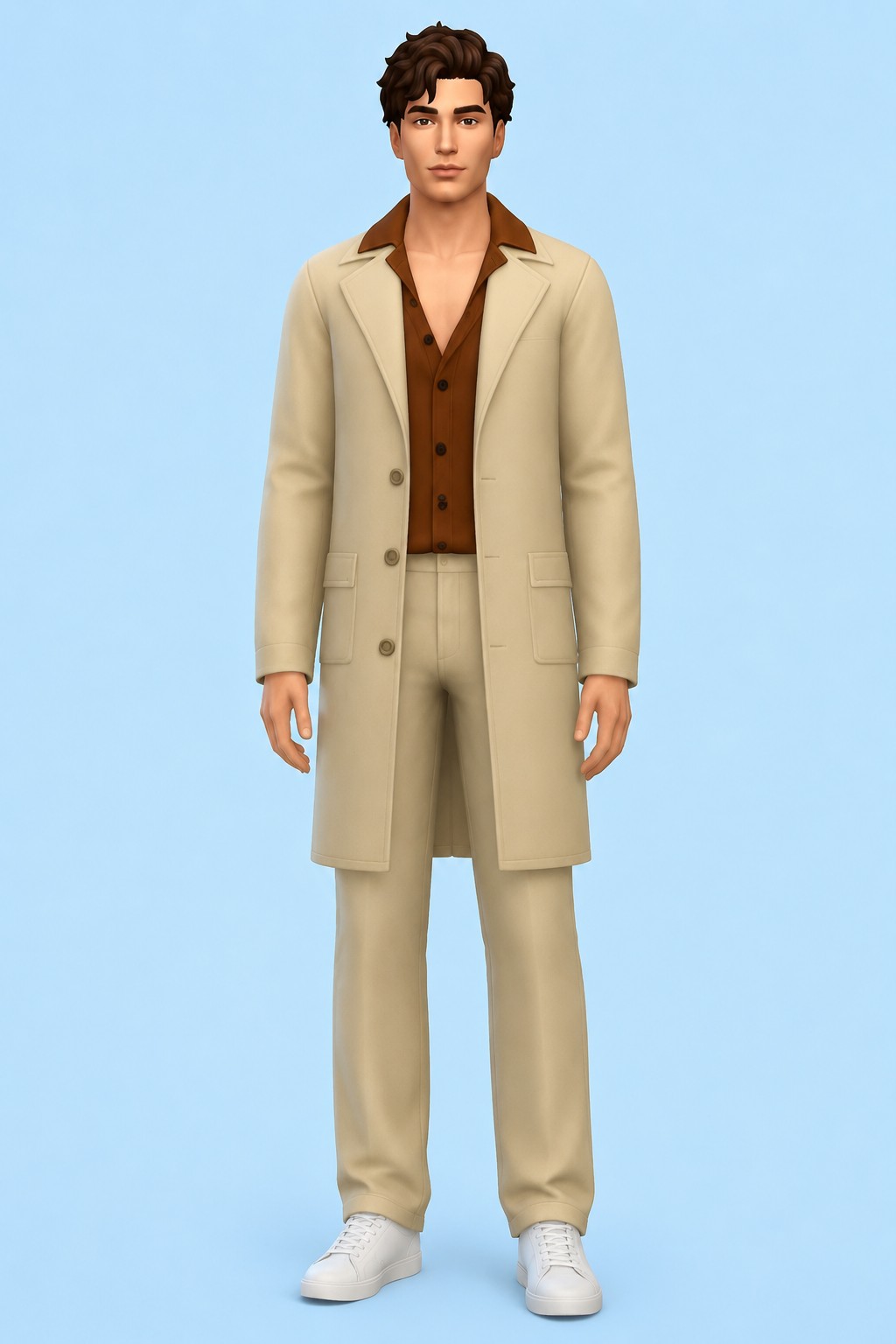 Carter Suit custom content (CC) for Sims 4 by oakiyo
