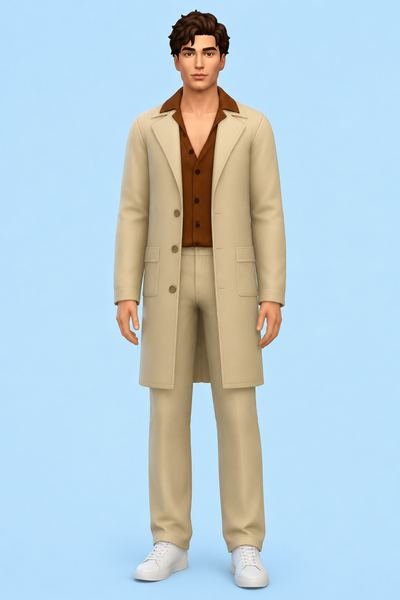 Carter Suit custom content (CC) for Sims 4 by oakiyo
