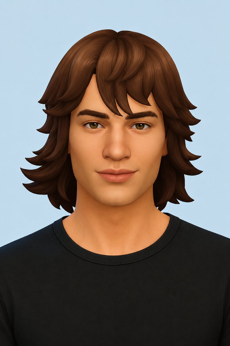 Chris Hair custom content (CC) for Sims 4 by oakiyo