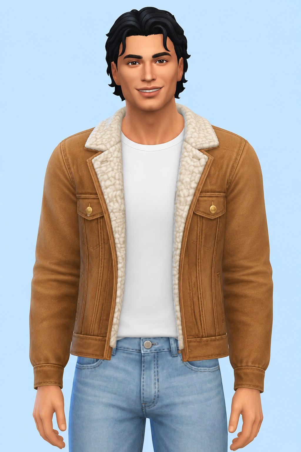 Elliott Jacket custom content (CC) for Sims 4 by oakiyo