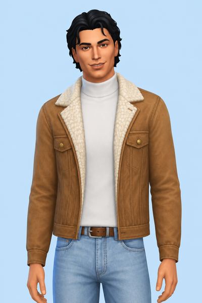 Elliott Jacket custom content (CC) for Sims 4 by oakiyo