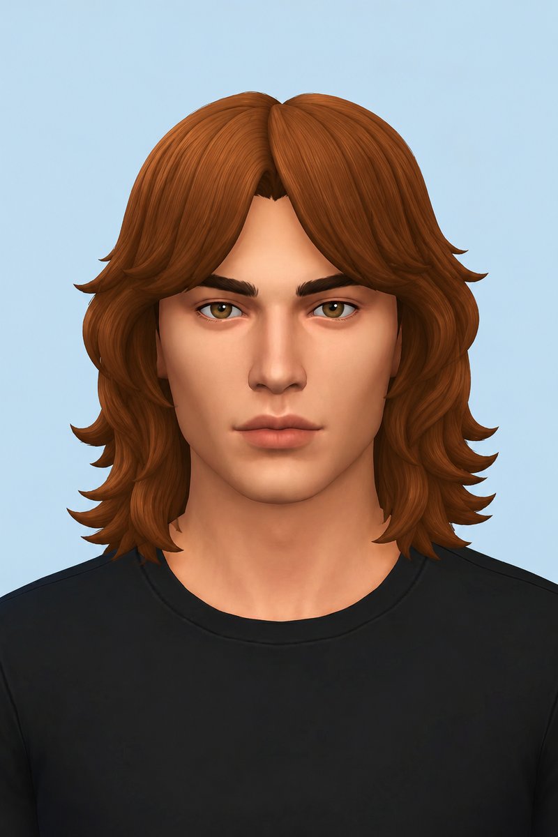 Sam Hair custom content (CC) for Sims 4 by oakiyo