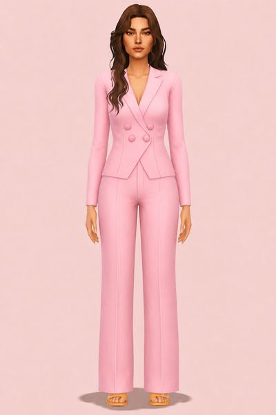 Zoe Suit custom content (CC) for Sims 4 by oakiyo