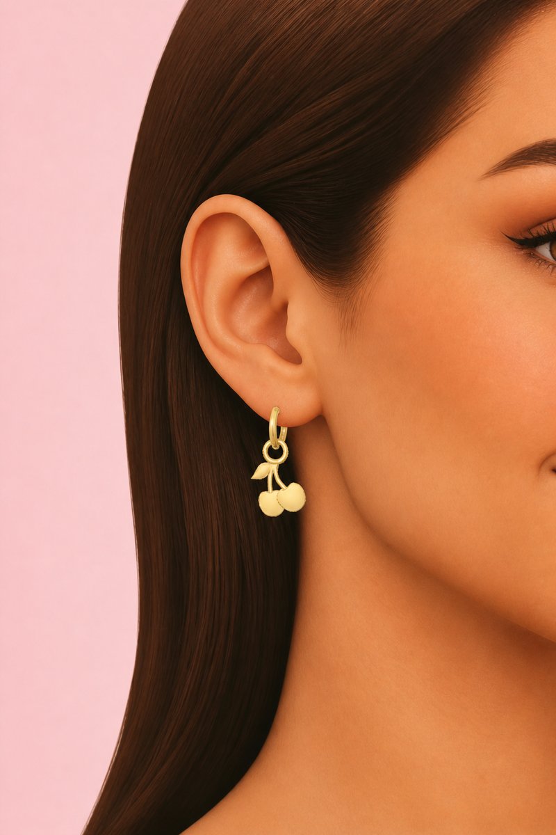 Cherry Earrings custom content (CC) for Sims 4 by oakiyo