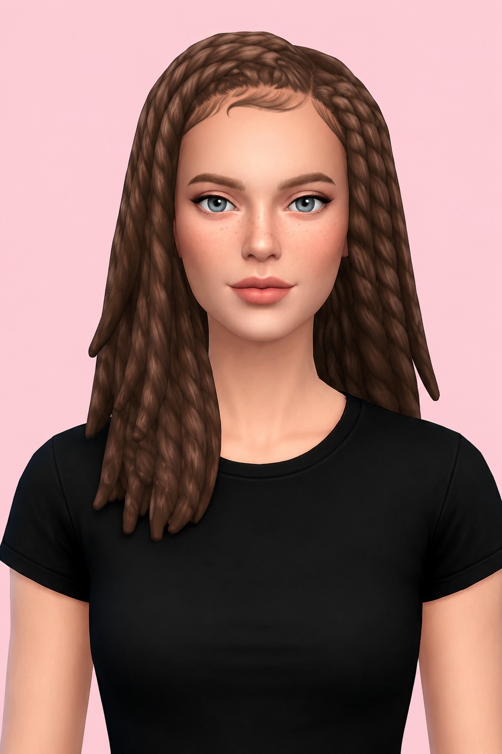 Cordelia Hair custom content (CC) for Sims 4 by oakiyo