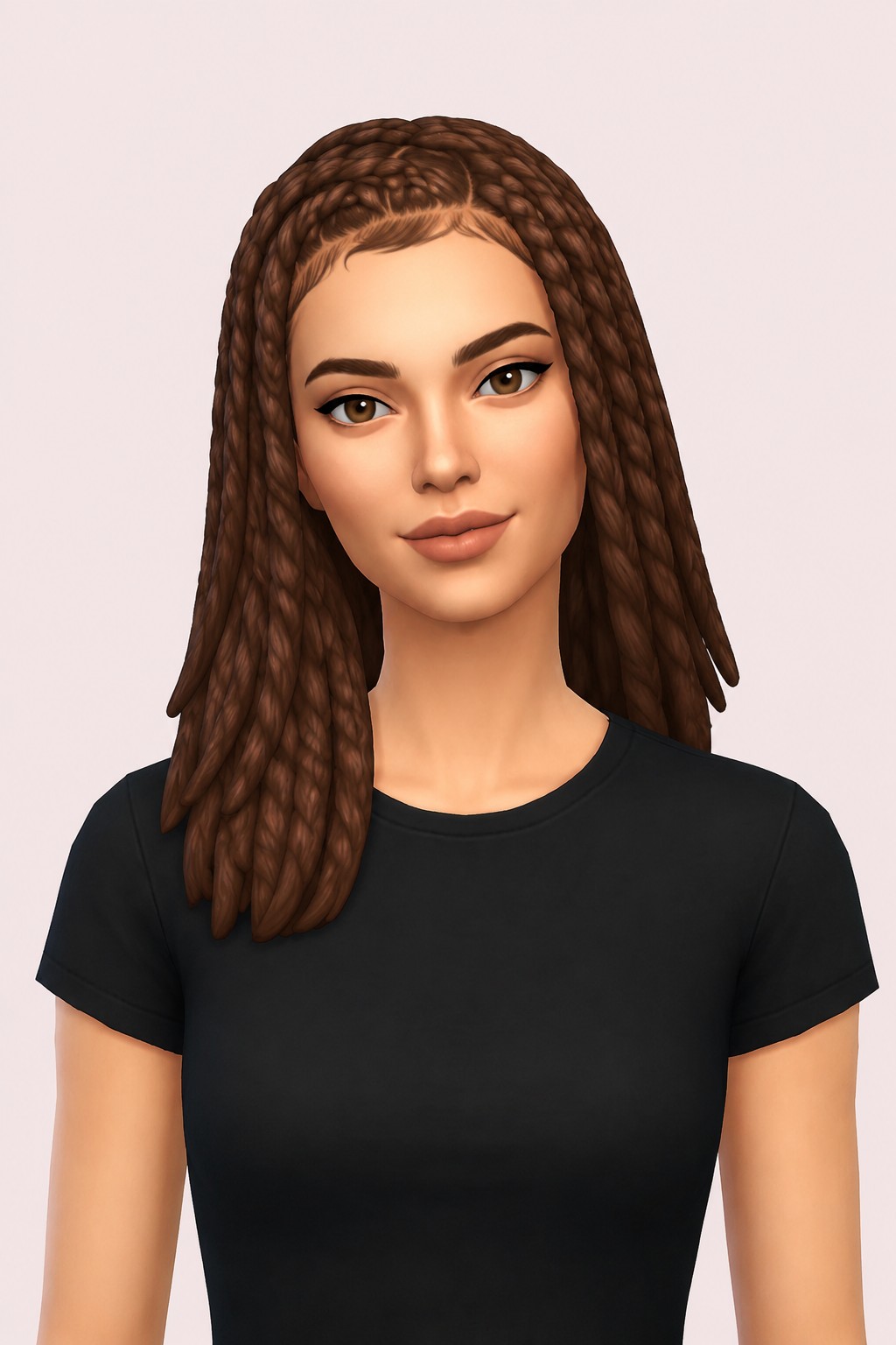 Mabel Hair custom content (CC) for Sims 4 by oakiyo