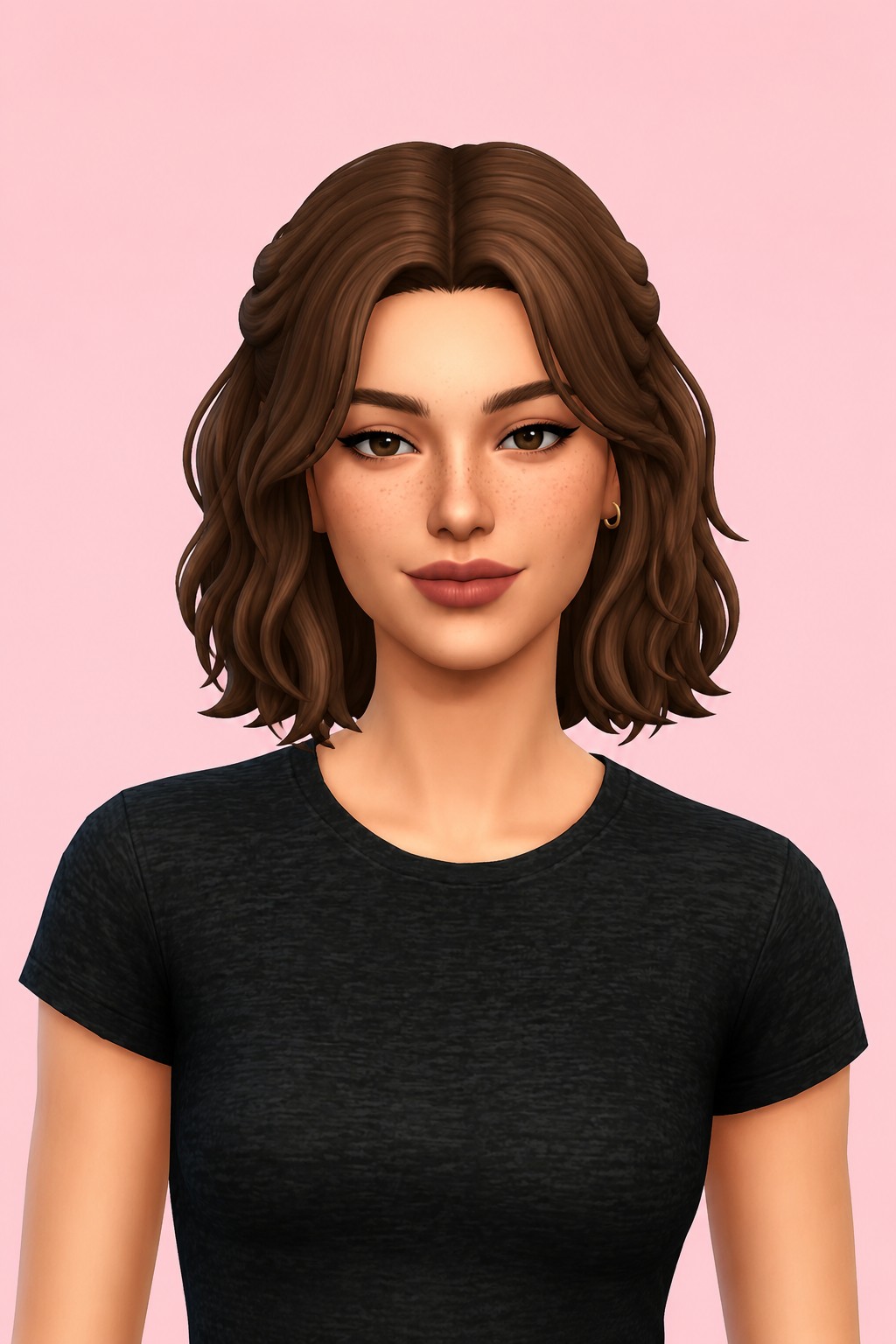 Elsie Hair custom content (CC) for Sims 4 by oakiyo