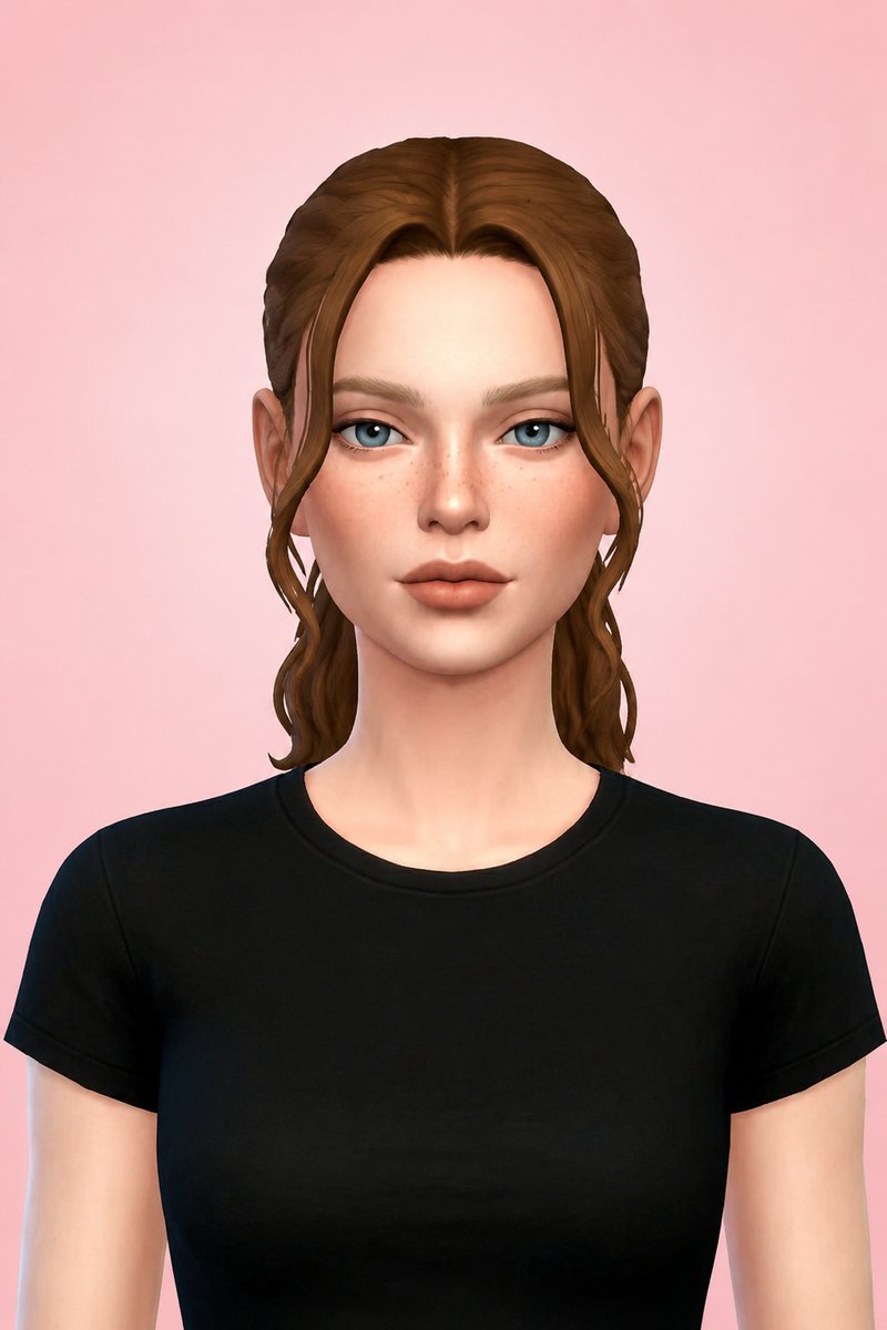 Orla Hair custom content (CC) for Sims 4 by oakiyo