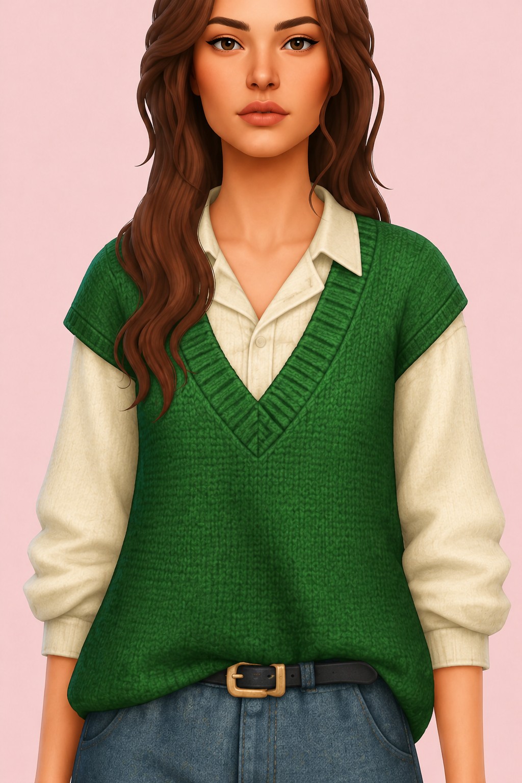 Alexis Sweater custom content (CC) for Sims 4 by oakiyo